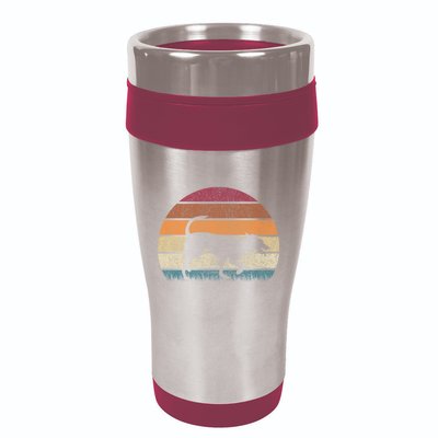 Vintage Retro Sunset Formosan Mountain Dog Lover Distressed Premium 16oz Travel Tumbler