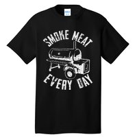 Vintage Retro Smoke Meat Everyday Funny BBQ Smoker Grilling Tall T-Shirt