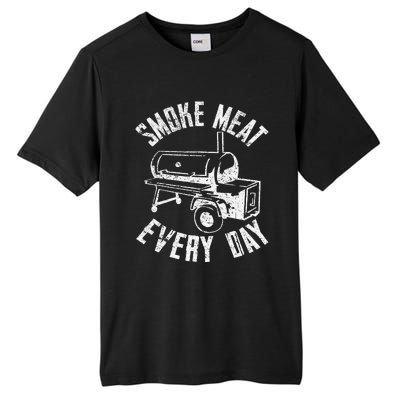 Vintage Retro Smoke Meat Everyday Funny BBQ Smoker Grilling Tall Fusion ChromaSoft Performance T-Shirt