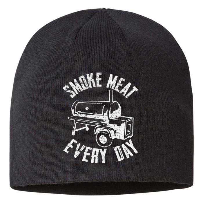 Vintage Retro Smoke Meat Everyday Funny BBQ Smoker Grilling Sustainable Beanie