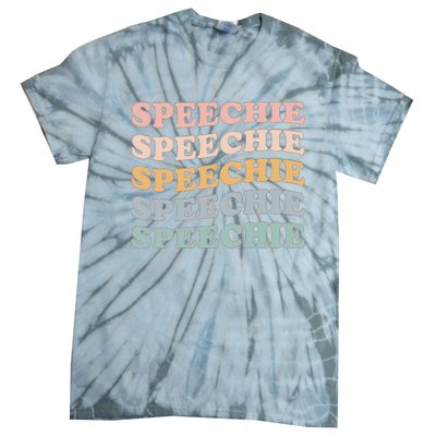 V4Z5 Retro Speechie Speech Language Pathologist Therapy Tie-Dye T-Shirt