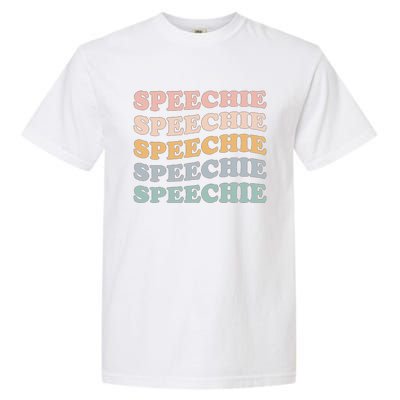 V4Z5 Retro Speechie Speech Language Pathologist Therapy Garment-Dyed Heavyweight T-Shirt