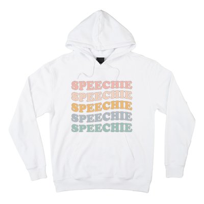 V4Z5 Retro Speechie Speech Language Pathologist Therapy Hoodie