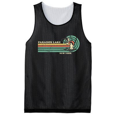 Vintage Retro Summer Fishing New York Paradox Lake Mesh Reversible Basketball Jersey Tank