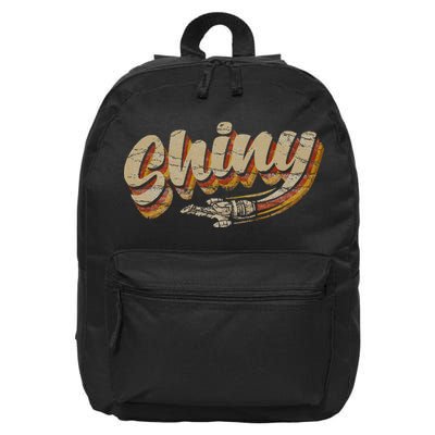 Vintage Retro Shiny Since 2002 Vintage Firefly Serenity 16 in Basic Backpack