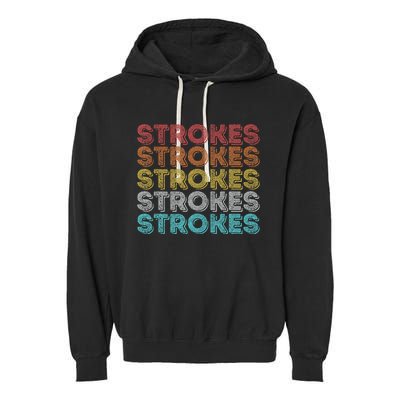 Vintage Retro Strokes Garment-Dyed Fleece Hoodie