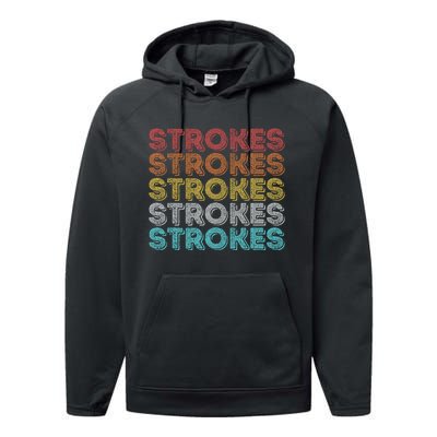 Vintage Retro Strokes Performance Fleece Hoodie