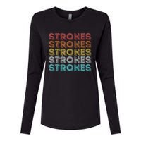 Vintage Retro Strokes Womens Cotton Relaxed Long Sleeve T-Shirt