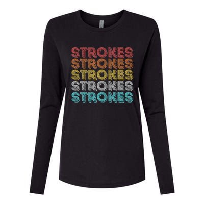 Vintage Retro Strokes Womens Cotton Relaxed Long Sleeve T-Shirt