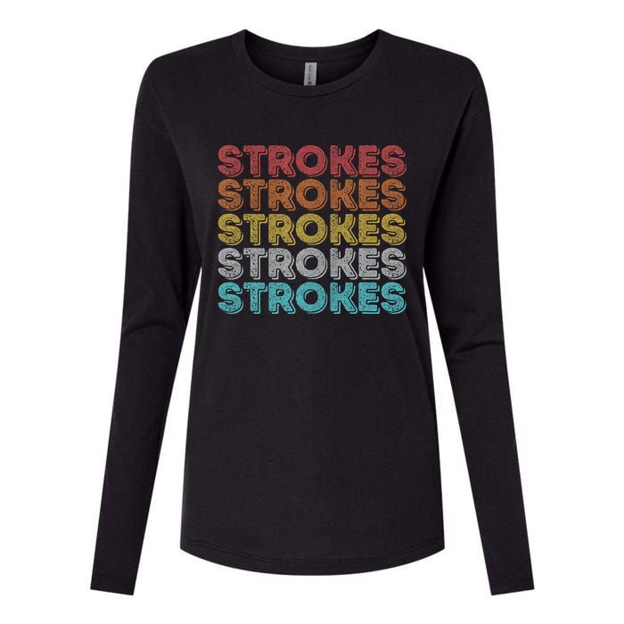 Vintage Retro Strokes Womens Cotton Relaxed Long Sleeve T-Shirt