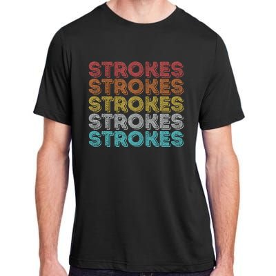 Vintage Retro Strokes Adult ChromaSoft Performance T-Shirt