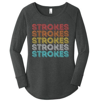 Vintage Retro Strokes Women's Perfect Tri Tunic Long Sleeve Shirt