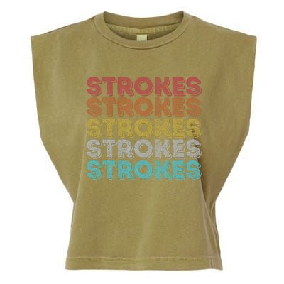 Vintage Retro Strokes Garment-Dyed Women's Muscle Tee