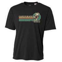 Vintage Retro Summer Vacation Mexico Cancun Beach Cooling Performance Crew T-Shirt