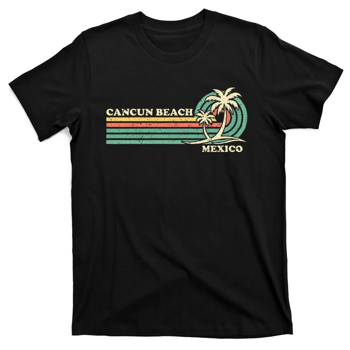 Vintage Retro Summer Vacation Mexico Cancun Beach T-Shirt