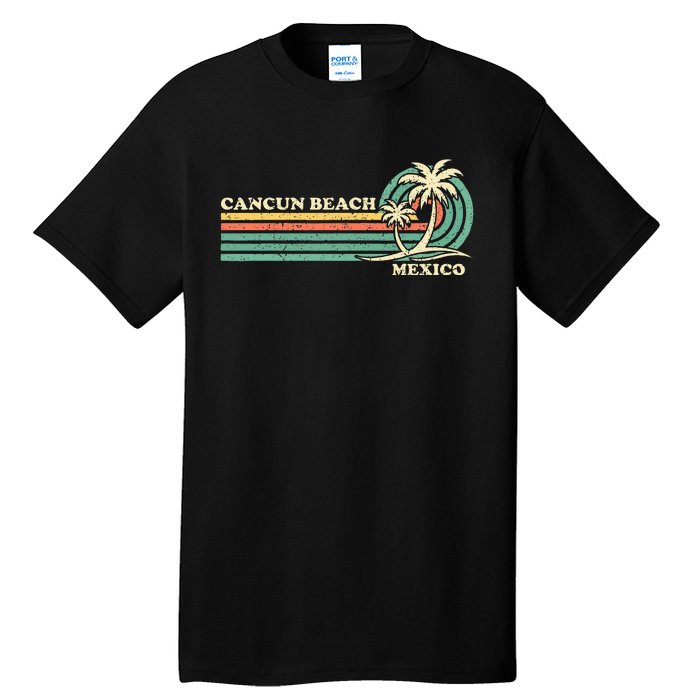 Vintage Retro Summer Vacation Mexico Cancun Beach Tall T-Shirt