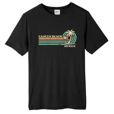 Vintage Retro Summer Vacation Mexico Cancun Beach Tall Fusion ChromaSoft Performance T-Shirt