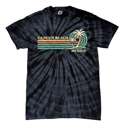 Vintage Retro Summer Vacation Mexico Cancun Beach Tie-Dye T-Shirt