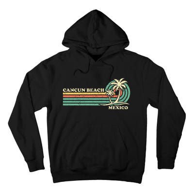 Vintage Retro Summer Vacation Mexico Cancun Beach Tall Hoodie