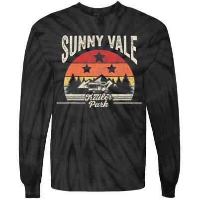 Vintage Retro Sunnyvale Trailer Park Tie-Dye Long Sleeve Shirt