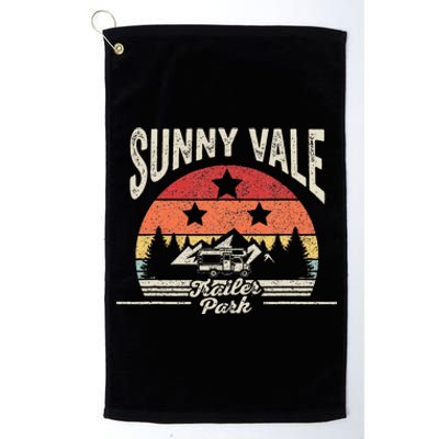 Vintage Retro Sunnyvale Trailer Park Platinum Collection Golf Towel