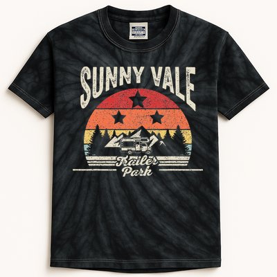 Vintage Retro Sunnyvale Trailer Park Kids Tie-Dye T-Shirt