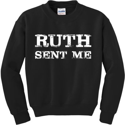 Vintage Ruth Sent Me RBG Ruth Bader Ginsburg Vote Kids Sweatshirt