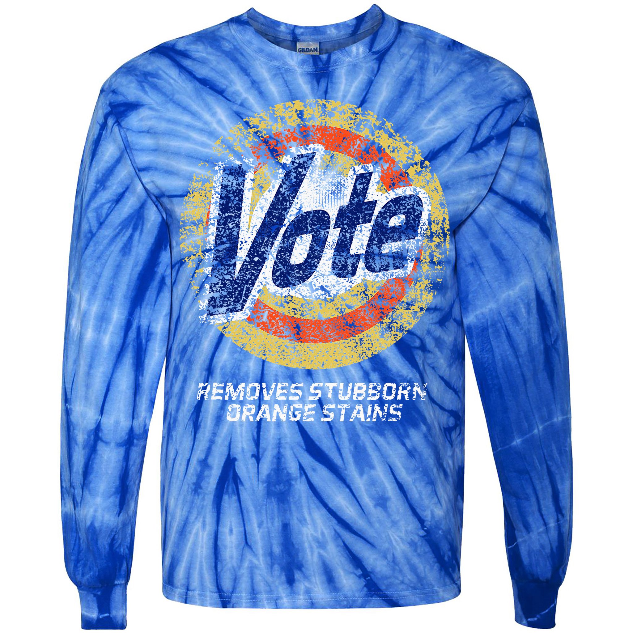 Vote Removes Stubborn Orange Stains 86 45 Vote 8645 Tie-Dye Long Sleeve Shirt