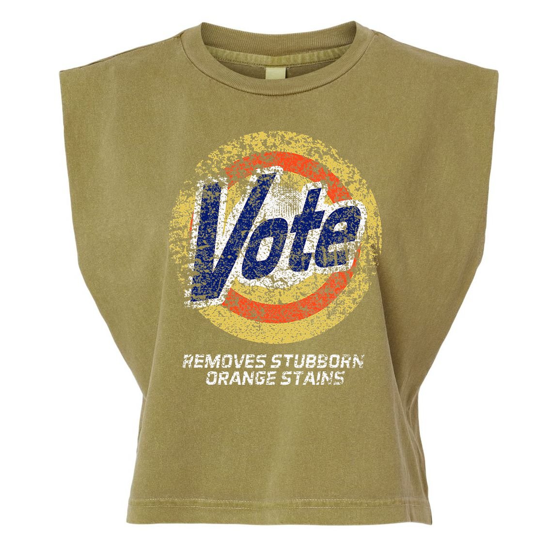 Vote Removes Stubborn Orange Stains 86 45 Vote 8645 Garment-Dyed Women's Muscle Tee