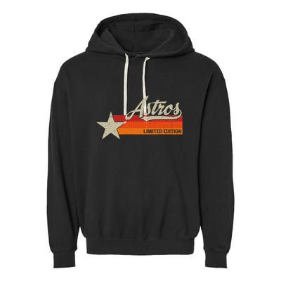 Vintage Retro Style 70s 80s First Name Garment-Dyed Fleece Hoodie