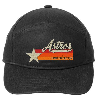 Vintage Retro Style 70s 80s First Name 7-Panel Snapback Hat