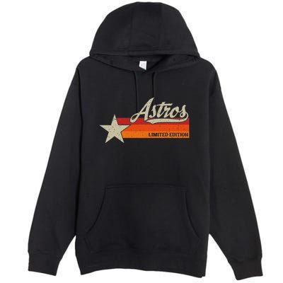 Vintage Retro Style 70s 80s First Name Premium Pullover Hoodie