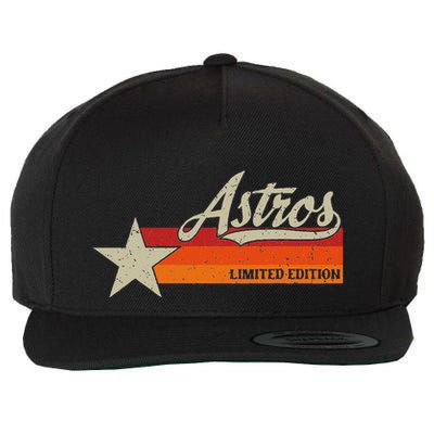 Vintage Retro Style 70s 80s First Name Wool Snapback Cap