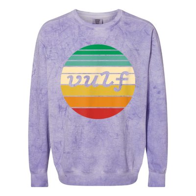 Vulf Retro Sunset Vulfpeck Design Colorblast Crewneck Sweatshirt