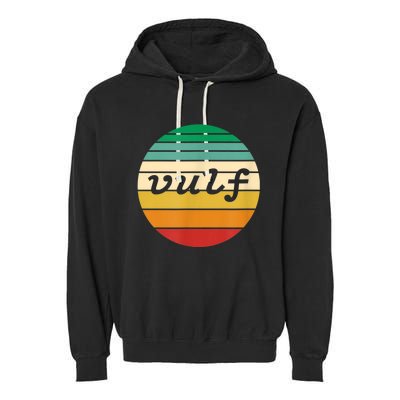 Vulf Retro Sunset Vulfpeck Design Garment-Dyed Fleece Hoodie