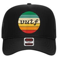 Vulf Retro Sunset Vulfpeck Design High Crown Mesh Back Trucker Hat