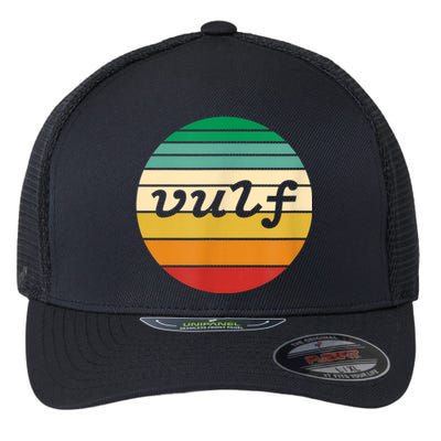 Vulf Retro Sunset Vulfpeck Design Flexfit Unipanel Trucker Cap