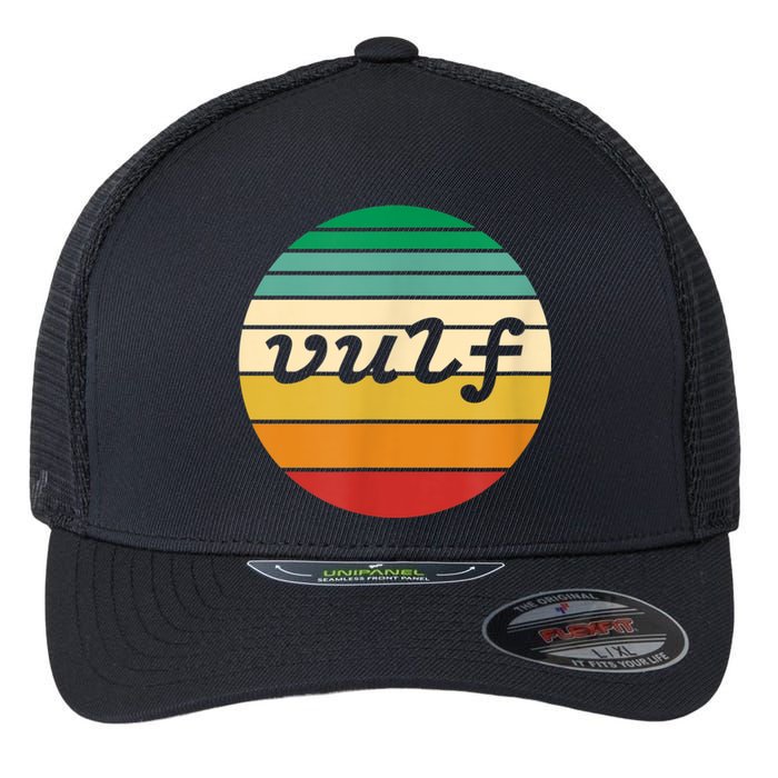 Vulf Retro Sunset Vulfpeck Design Flexfit Unipanel Trucker Cap