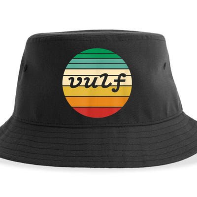 Vulf Retro Sunset Vulfpeck Design Sustainable Bucket Hat