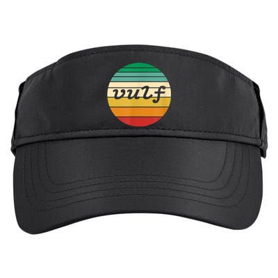 Vulf Retro Sunset Vulfpeck Design Adult Drive Performance Visor