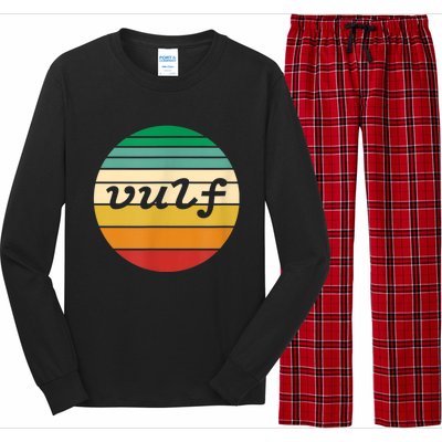 Vulf Retro Sunset Vulfpeck Design Long Sleeve Pajama Set