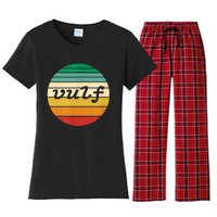 Vulf Retro Sunset Vulfpeck Design Women's Flannel Pajama Set