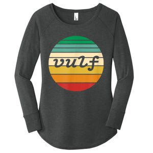 Vulf Retro Sunset Vulfpeck Design Women's Perfect Tri Tunic Long Sleeve Shirt