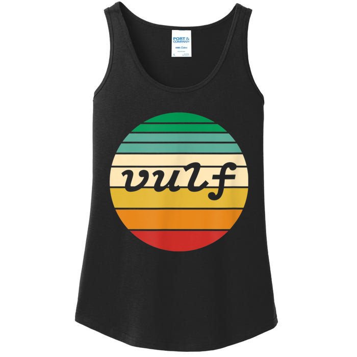 Vulf Retro Sunset Vulfpeck Design Ladies Essential Tank