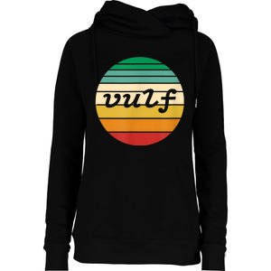 Vulf Retro Sunset Vulfpeck Design Womens Funnel Neck Pullover Hood