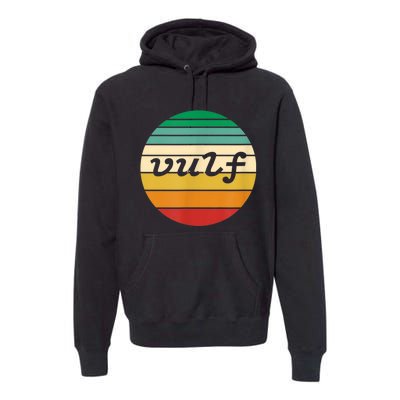 Vulf Retro Sunset Vulfpeck Design Premium Hoodie