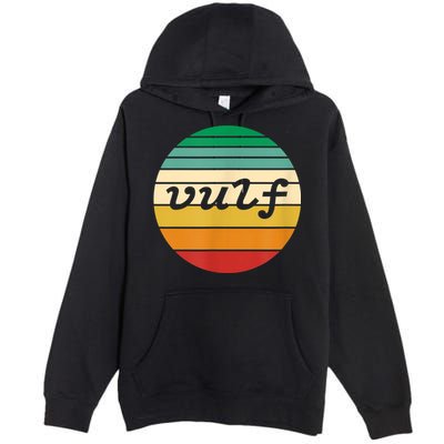 Vulf Retro Sunset Vulfpeck Design Premium Pullover Hoodie