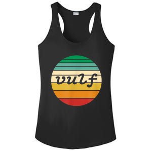 Vulf Retro Sunset Vulfpeck Design Ladies PosiCharge Competitor Racerback Tank