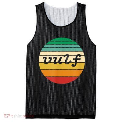 Vulf Retro Sunset Vulfpeck Design Mesh Reversible Basketball Jersey Tank