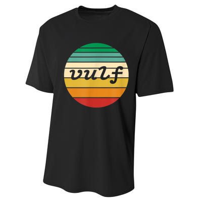 Vulf Retro Sunset Vulfpeck Design Performance Sprint T-Shirt